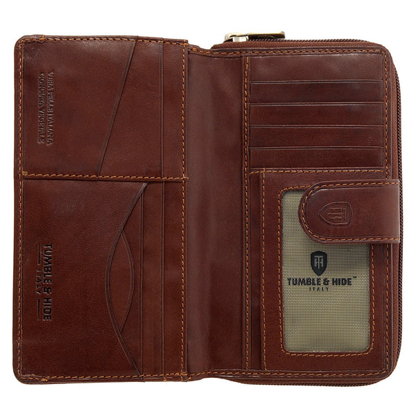 1026 THV - Italian Leather Large Purse with Tab