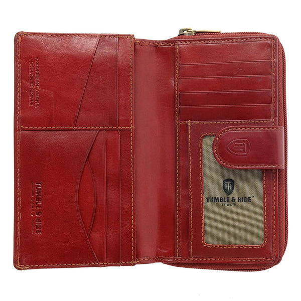 1026 THV - Italian Leather Large Purse with Tab