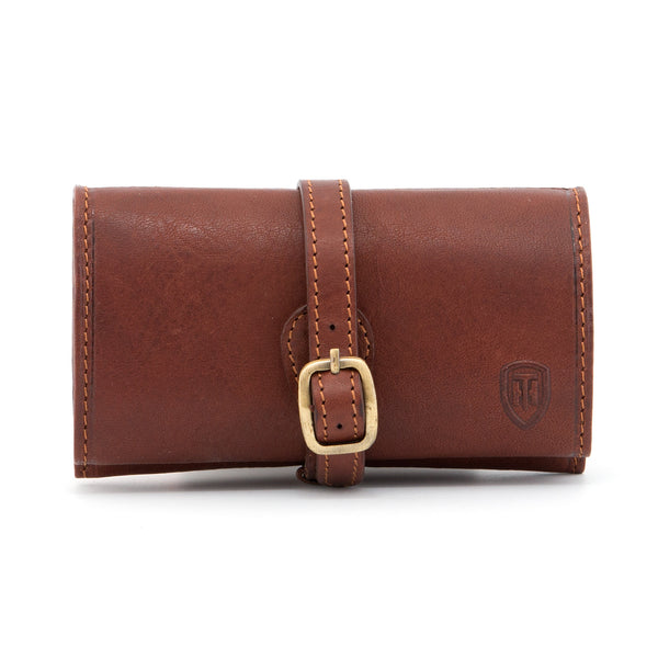4212 THV - Italian Leather Mini Jewellery Roll Holder