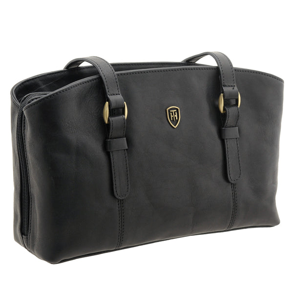 8201 THV - The Ealing Italian Leather Triple Zip Top Shoulder Bag