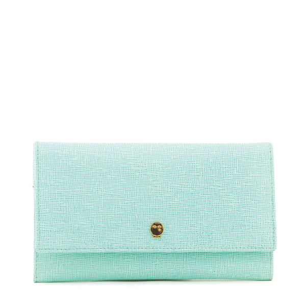 Y1030 CRG - Flap Over Cross Grain Leather Purse