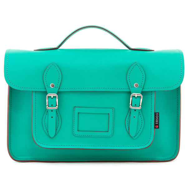 YB84 - The Belforte 14" Plain Leather Satchel by Yoshi