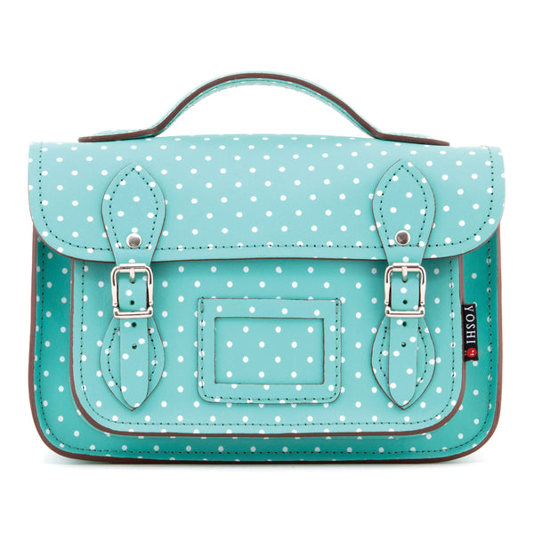 YB85 PLK - The Dewhurst 10.5" Polka Leather Satchel by Yoshi