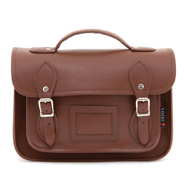 YB85 - The Dewhurst 10.5" Plain Leather Satchel by Yoshi
