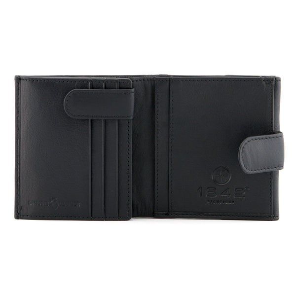 1006 17 - Flap Over Leather Purse with Tab