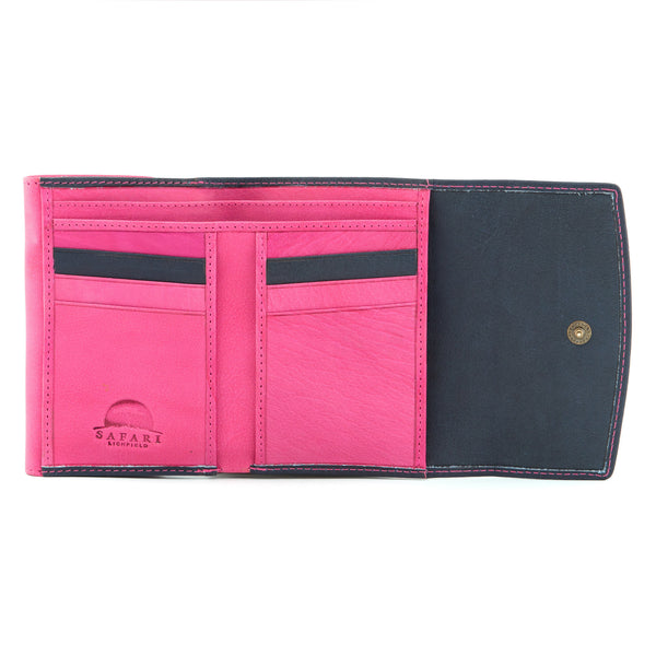 1039 46 - Leather Double Flap Over Purse