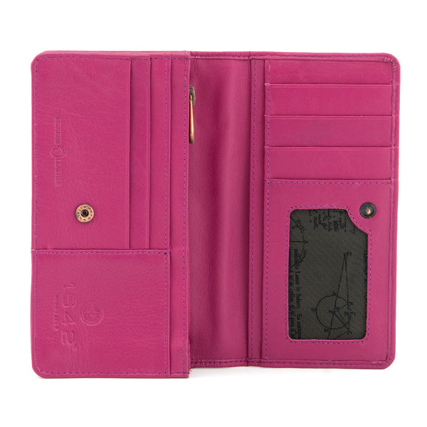 1043 17 - Double Gusset Flap Over Leather Purse