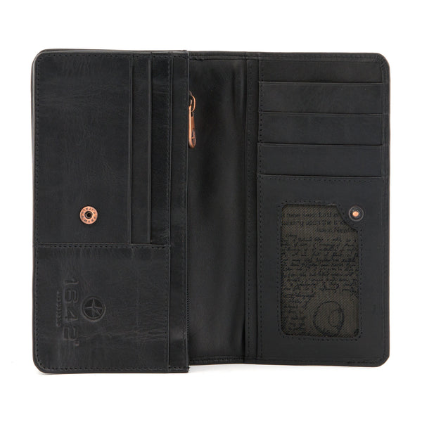 1043 17 - Double Gusset Flap Over Leather Purse