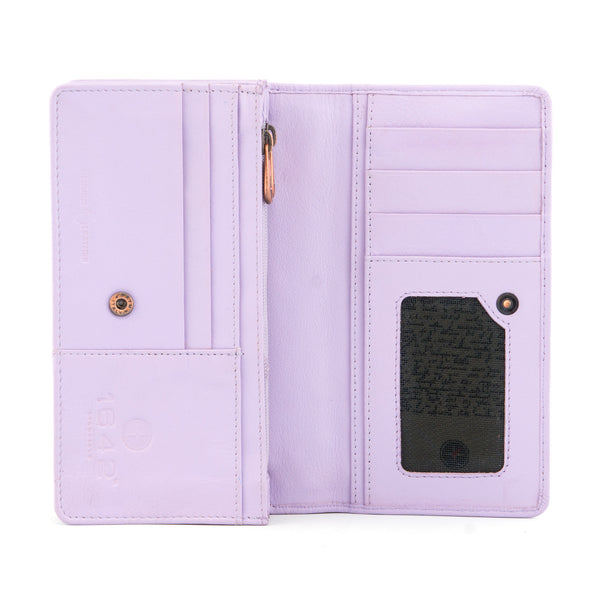 1043 17 - Double Gusset Flap Over Leather Purse