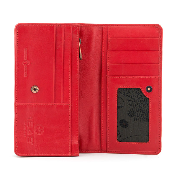 1043 17 - Double Gusset Flap Over Leather Purse