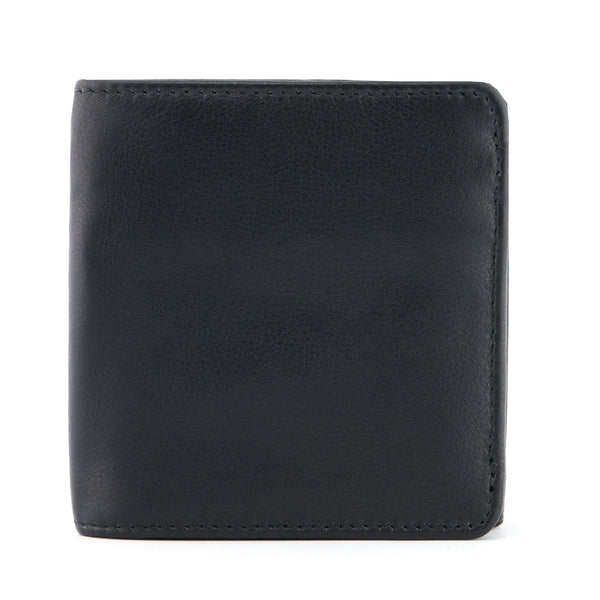 1044 17 Flap Over Leather Wallet Purse with Back Coin Section