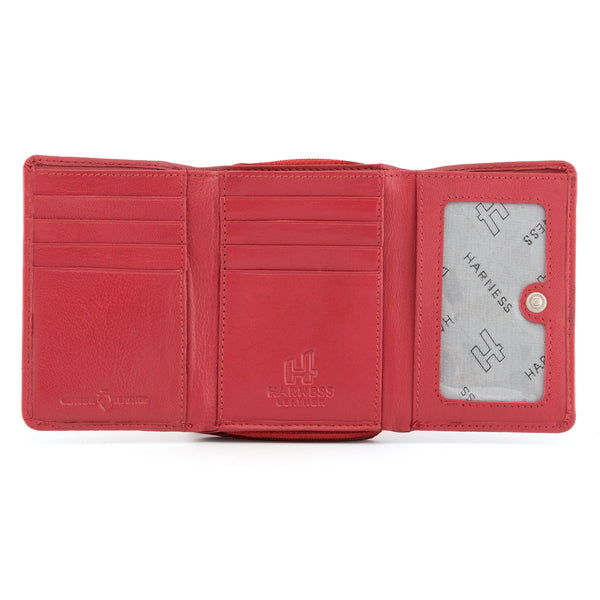 1307 21 - Leather Flap Over Tab Purse