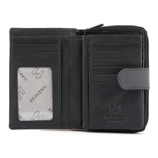 1308 21 - Leather Zip Around Purse with Tab