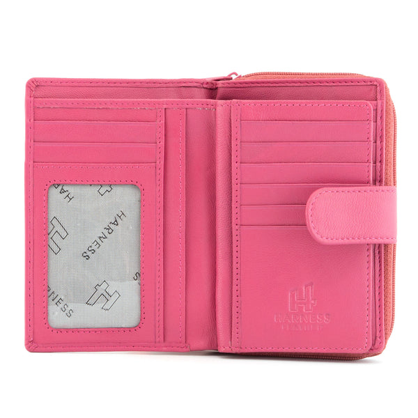 1308 21 - Leather Zip Around Purse with Tab