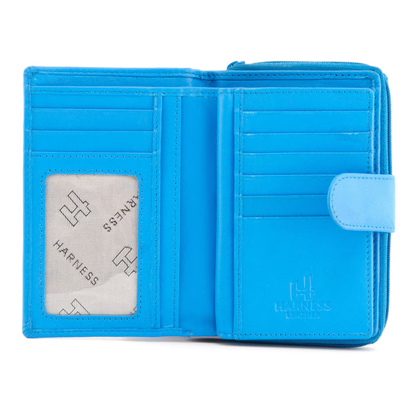 1308 21 - Leather Zip Around Purse with Tab