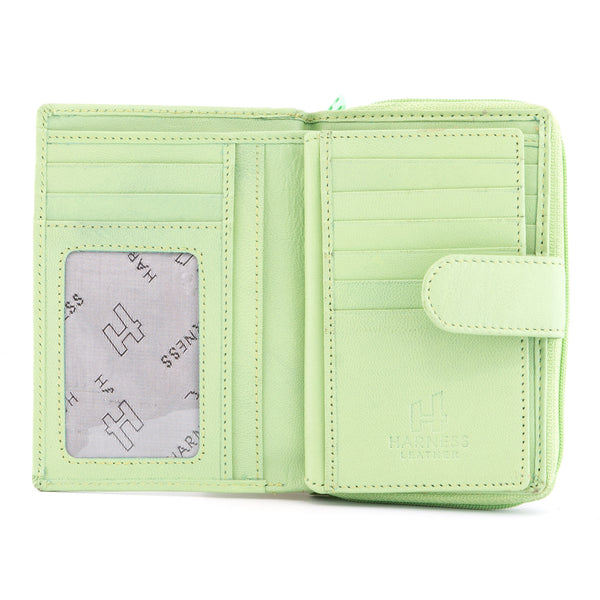 1308 21 - Leather Zip Around Purse with Tab
