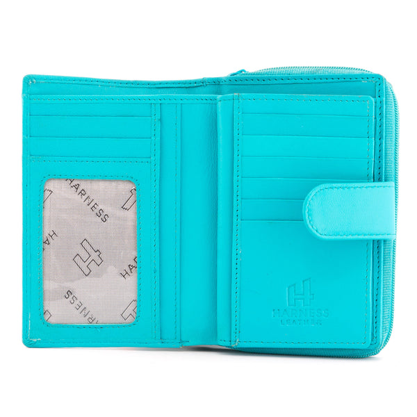 1308 21 - Leather Zip Around Purse with Tab