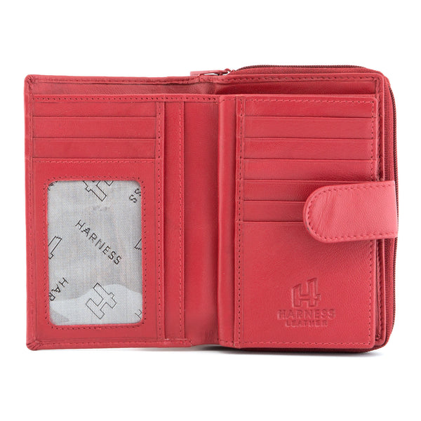 1308 21 - Leather Zip Around Purse with Tab