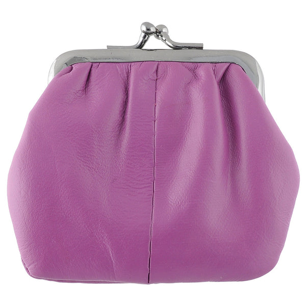 1708 - Leather Clip Top Square Framed Coin Purse