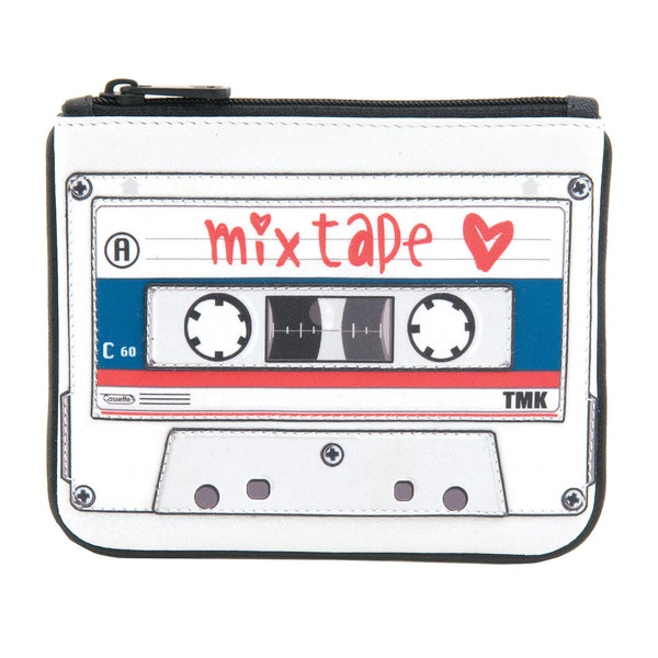 1723 23 MIX - Zip Top Coin Purse with Mix Tape Applique
