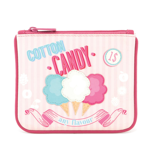 1723 23 CTC - Zip Top Coin Purse with Cotton Candy Applique