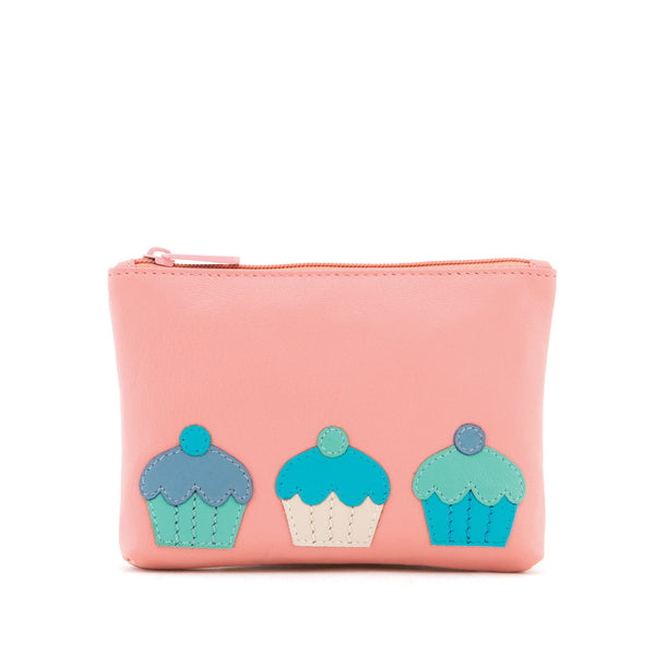 1726CC 21 - Zip Top Coin Purse with Cupcake Applique