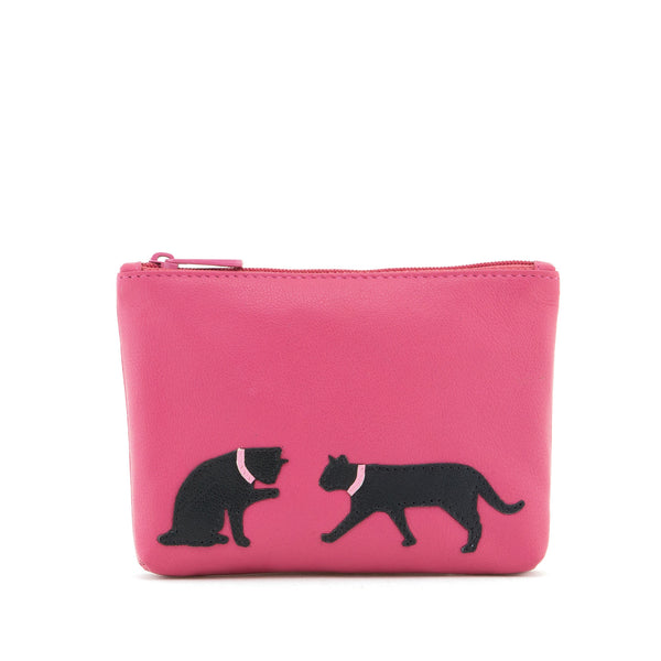 1726CT 21 - Zip Top Coin Purse with Cat Applique