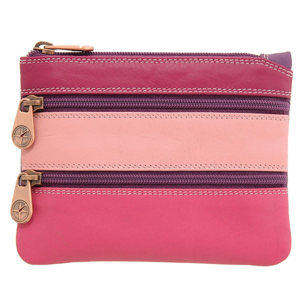 1642 Multi 1733 18 Leather Triple Zip Coin Purse Lichfield Leather App Test