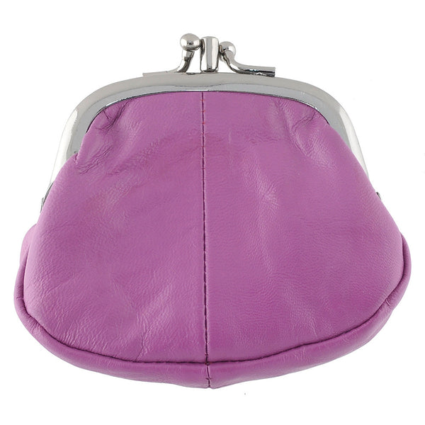 1784 - Leather Clip Top Triple Framed Coin Purse