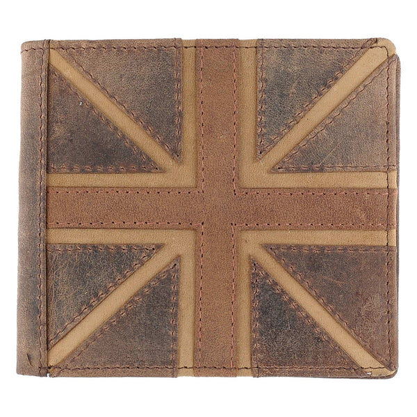 2005 6 - Leather Two Fold Wallet with Union Jack Applique Detail