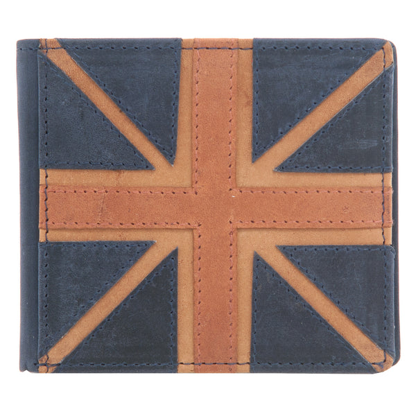 2005 6 - Leather Two Fold Wallet with Union Jack Applique Detail