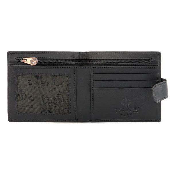 2006 17 - Two Fold Leather Wallet with Inside Zip & Tab
