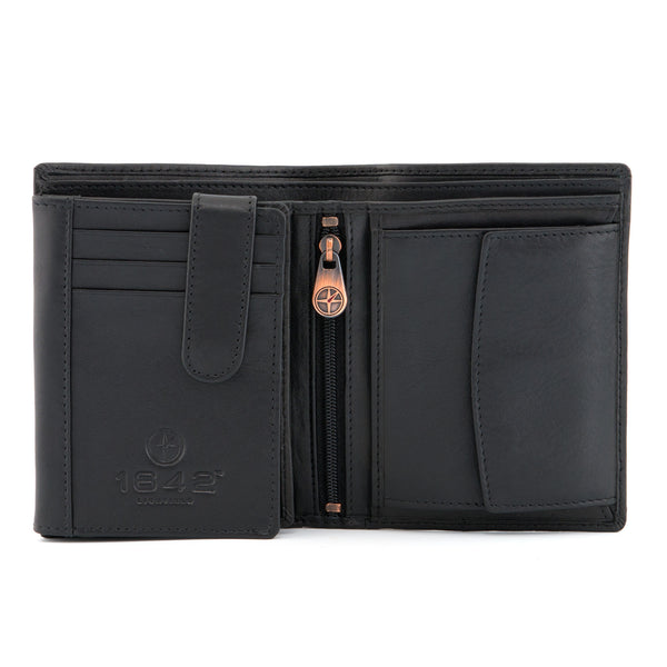 2019 17 - Tall Two Fold Leather Wallet with Inside Coin Pocket