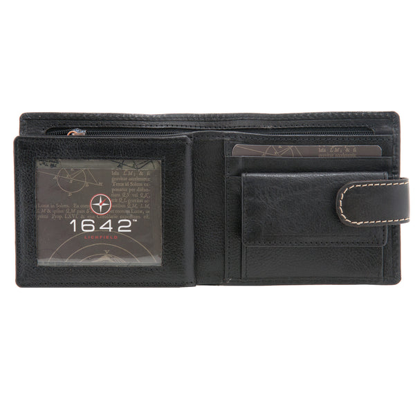 2032 38 - Two Fold Leather Wallet with Tab