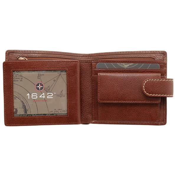 2032 38 - Two Fold Leather Wallet with Tab