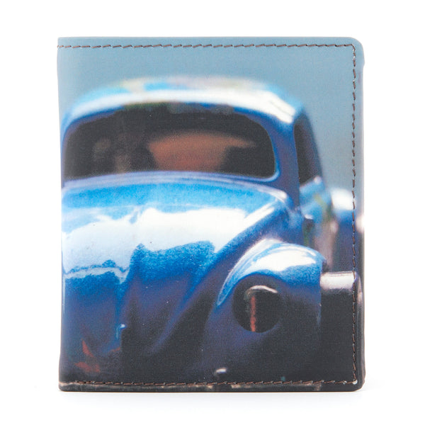 2035 19 -Two Fold Leather Toy Car Print Notecase
