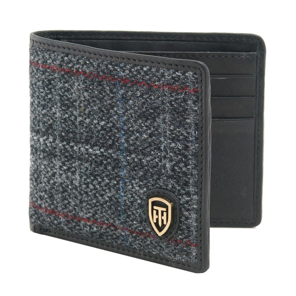 2038 THT - Harris Tweed Zip Two Fold Wallet