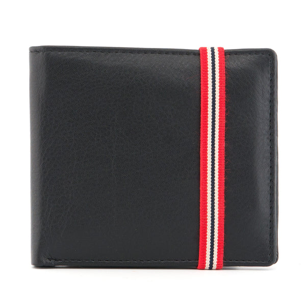 2039E 17 - Two Fold Wallet with Striped Elastic