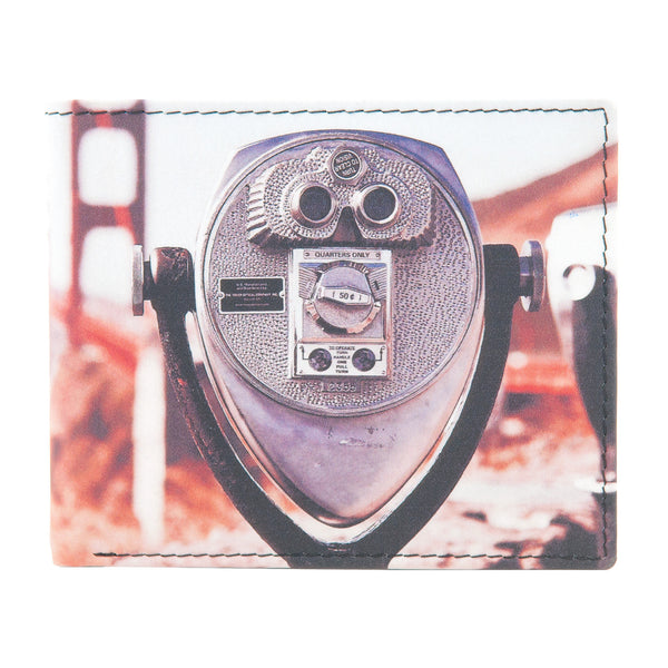 2039 19 - Two Fold Leather San Francisco Print Wallet