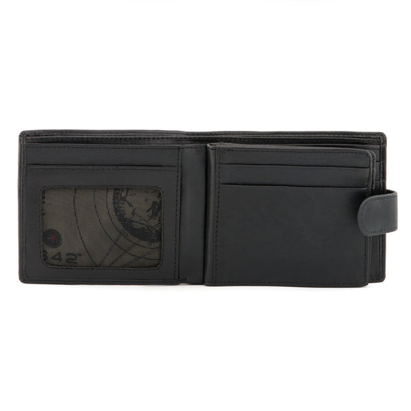 2065 17 - Two Fold Leather Wallet with Multiple Swings & Tab