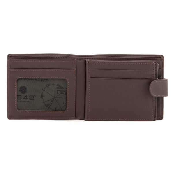 2065 17 - Two Fold Leather Wallet with Multiple Swings & Tab