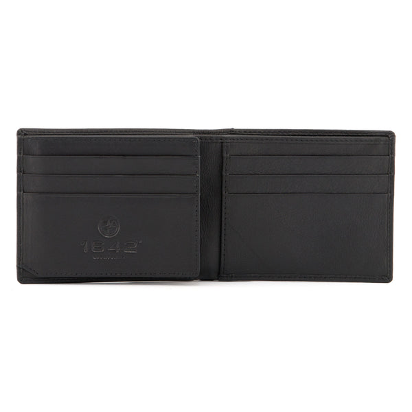 2093 17 - Two Fold Leather Wallet with ID Window on the Back