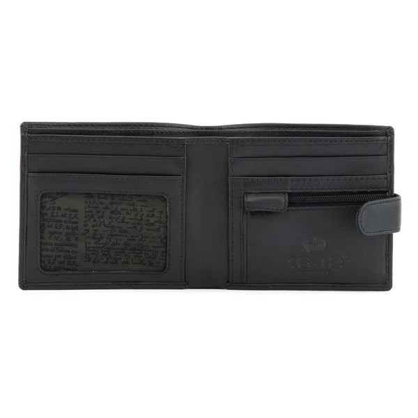 2241 17 - Two Fold Leather Wallet with Tab