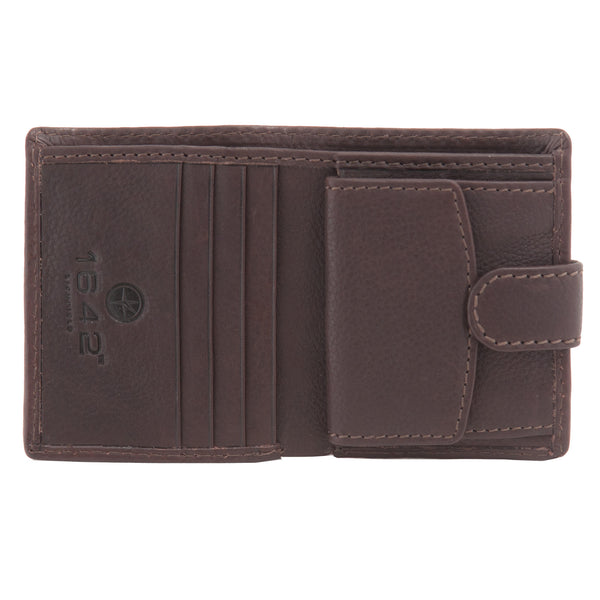2246 8 - Leather Two Fold Wallet with Tab