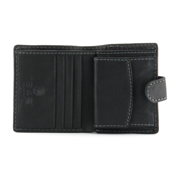 2246 8 - Leather Two Fold Wallet with Tab
