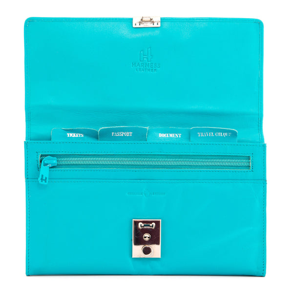 2301L 21 - Leather Travel Document Holder With Lock