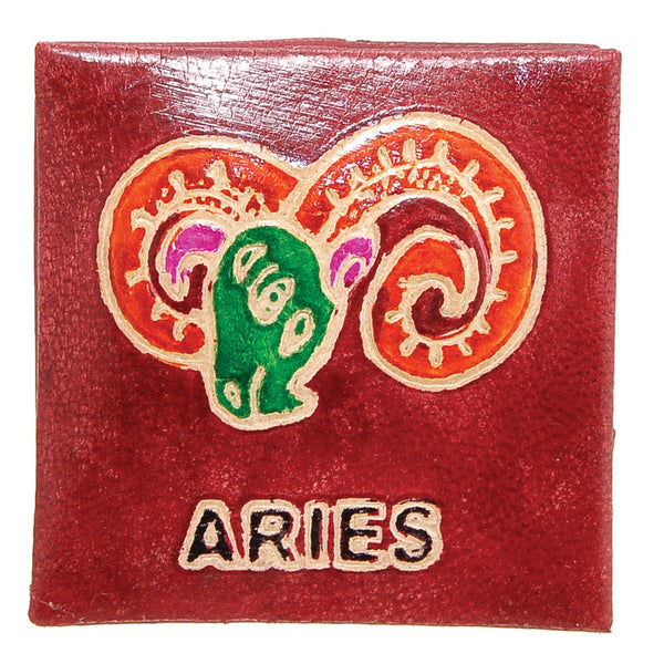 3021 13 ARI - Handpainted Zodiac Coin Purse