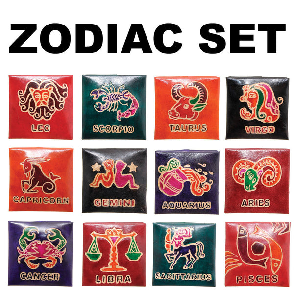 3021 13 SET - Handpainted Zodiac Coin Purse SET