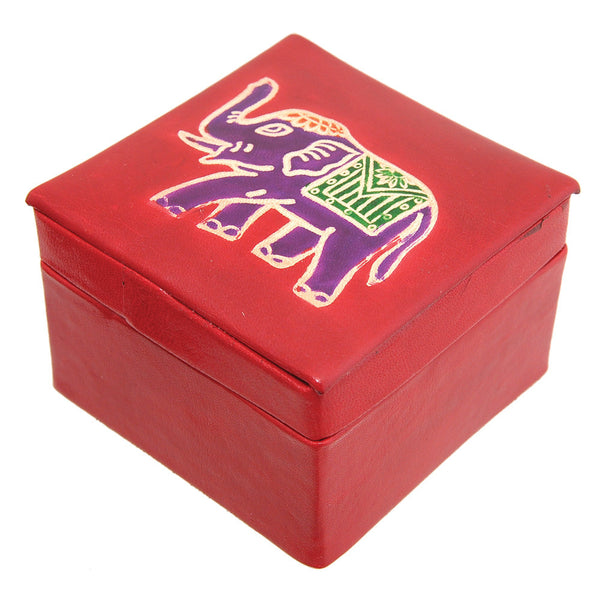3024 13 9 -  Handpainted Elephant Large Trinket Box