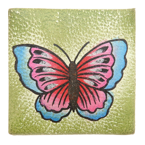 3028 13 7 -  Handpainted Butterfly Coin Purse